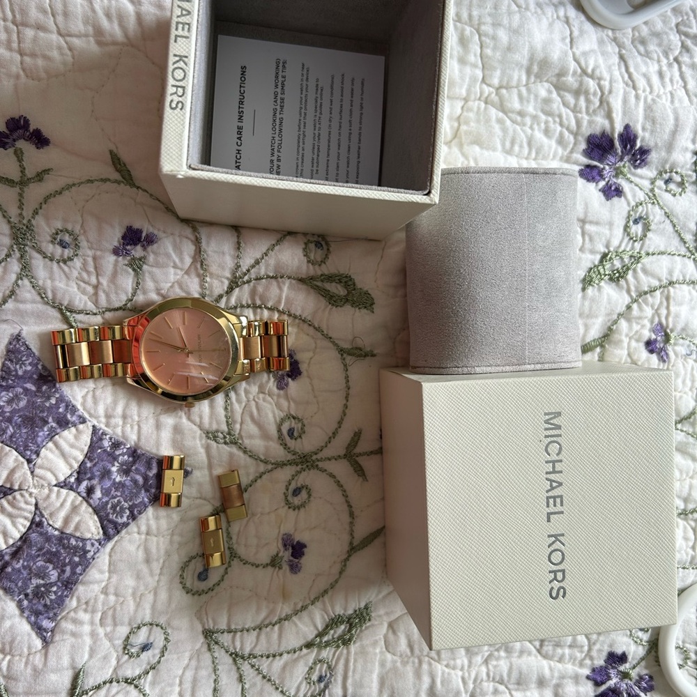 Michael Kors Slim Runway Women's Watch, Stainless Steel Bracelet Watch for Women